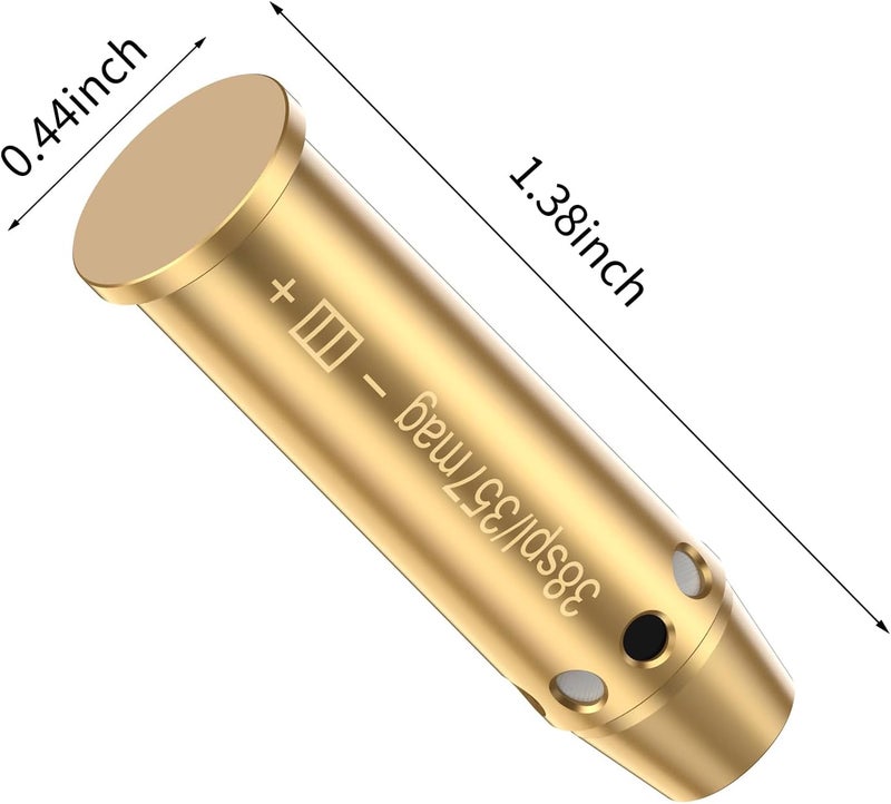 Tipfun Bore Sight for 357mag/38spl Special Red Laser Bore Sighter Red Dot Boresighter with Batteries for Hunting and Shooting - Image 4
